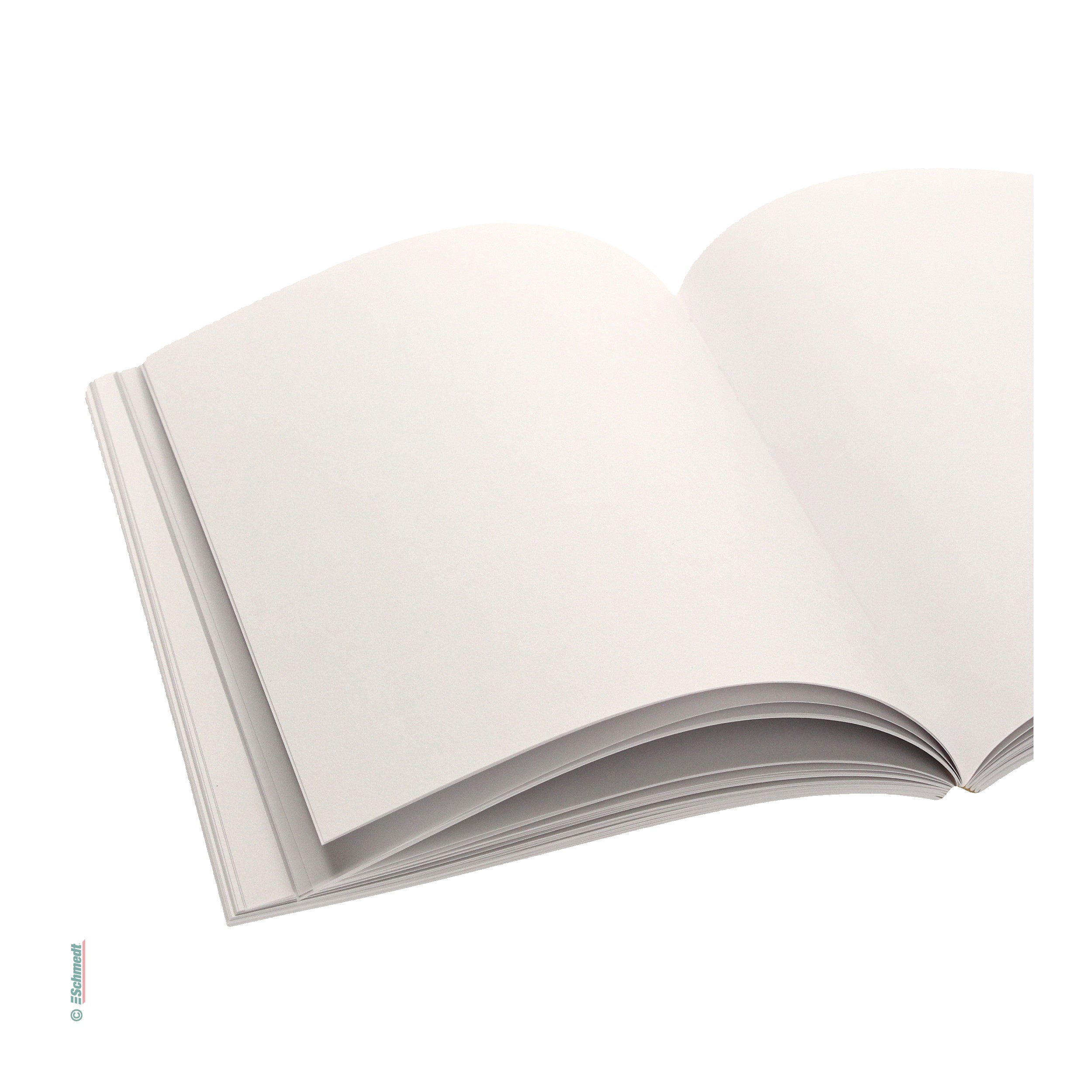 Cuerpo del libro listo - lomo cosido, reforzado con papel crepé - Cuerpo del libro en blanco (sin contenido) para la confección de cuadernos... - imagen-1