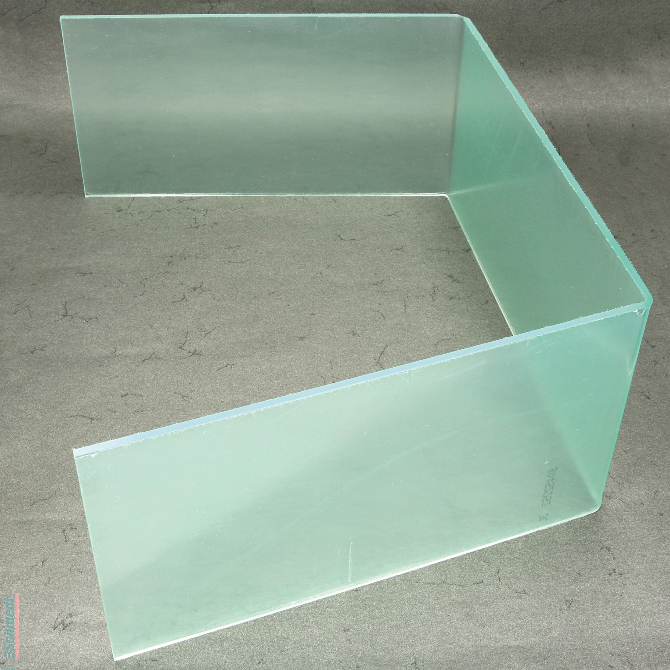 Pantalla de protección de vidrio acrílico - Altura: 250 mm, grosor: 6 mm - para delimitar el espacio en el que las virutas de la goma de bor...