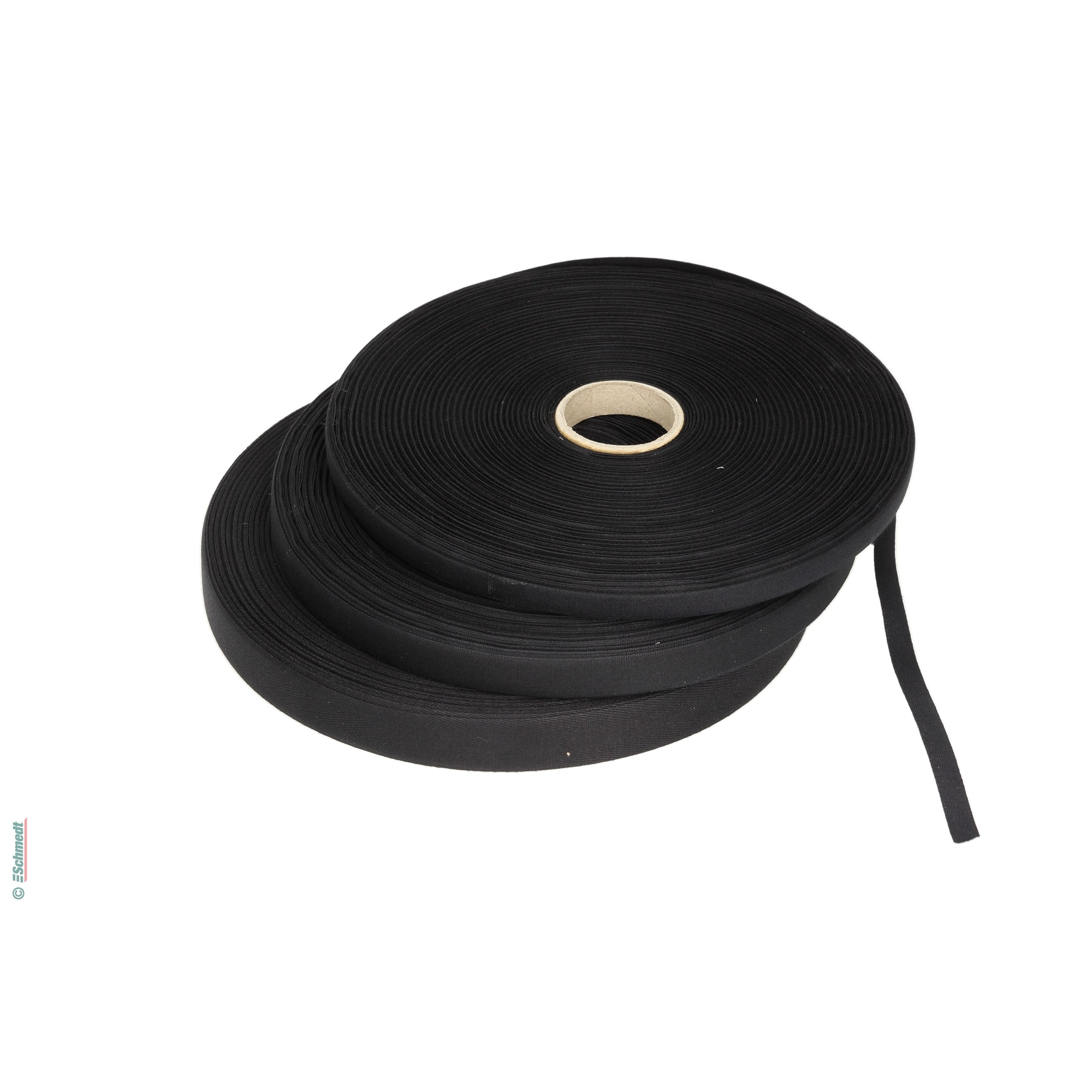 Cinta para carpetas - cinta fina de hilo - Anchura (en mm) 10 - Color negro - para cerrar carpetas y libros...