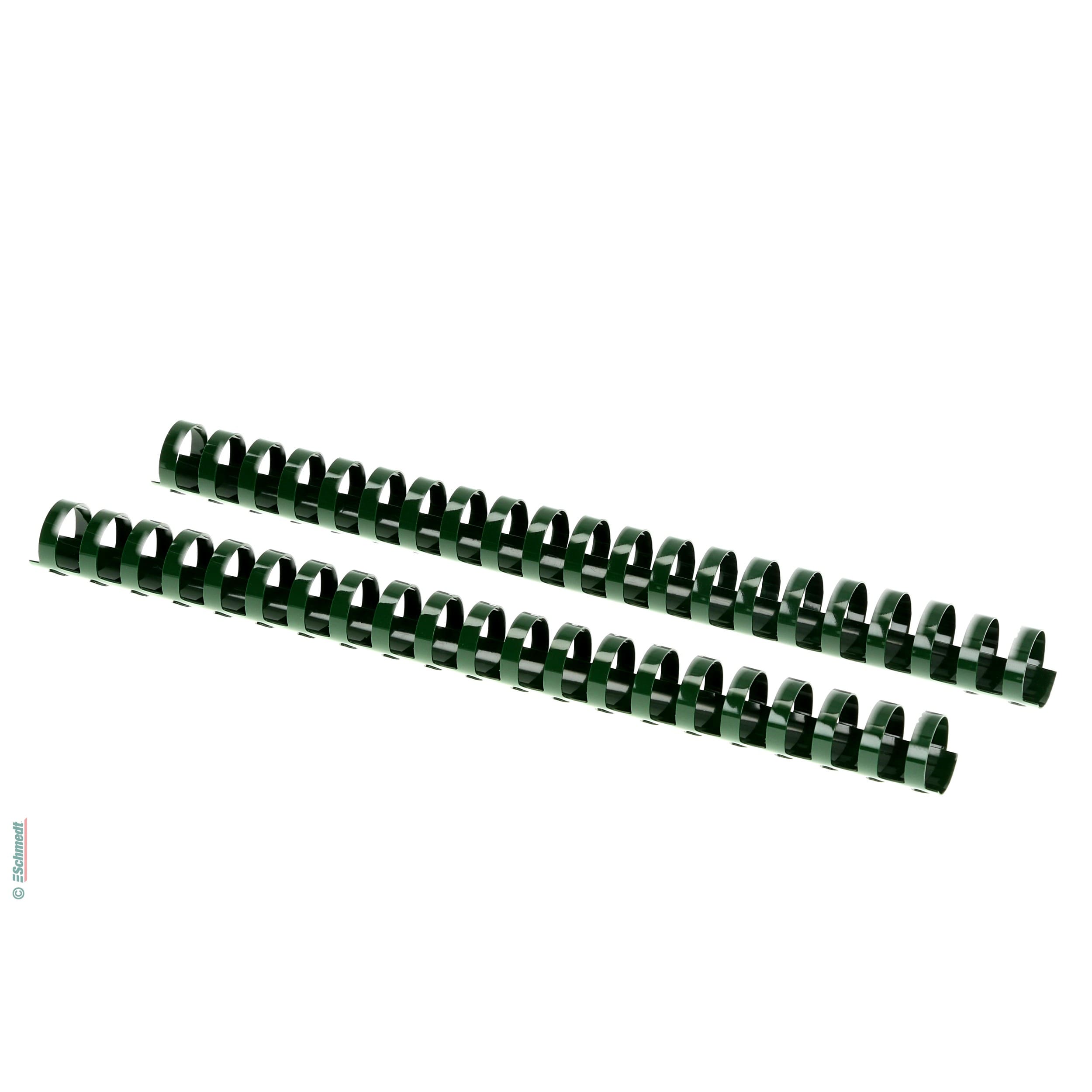 Canutillos de plástico - redondo - colorado  (limitado) - Diámetro (en mm) 18 - Color verde - » Canutillos óptimos para encuadernar
» Ø = g... - imagen-1