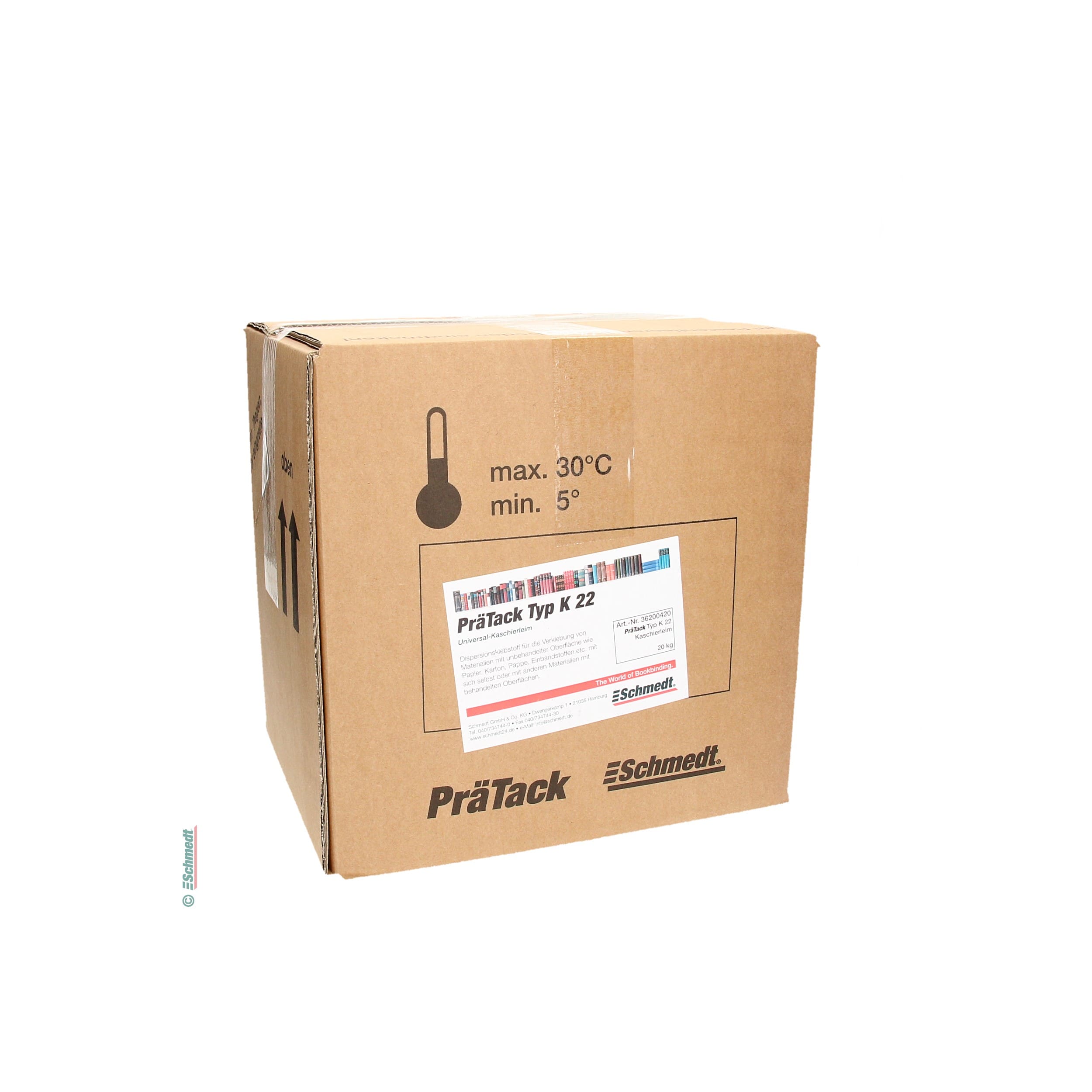 PräTack K22 - Contenido Bag-in-Box / 20 kg - para el contracolado de materiales de superficie sin tratar como papeles, cartones, cartulinas,...