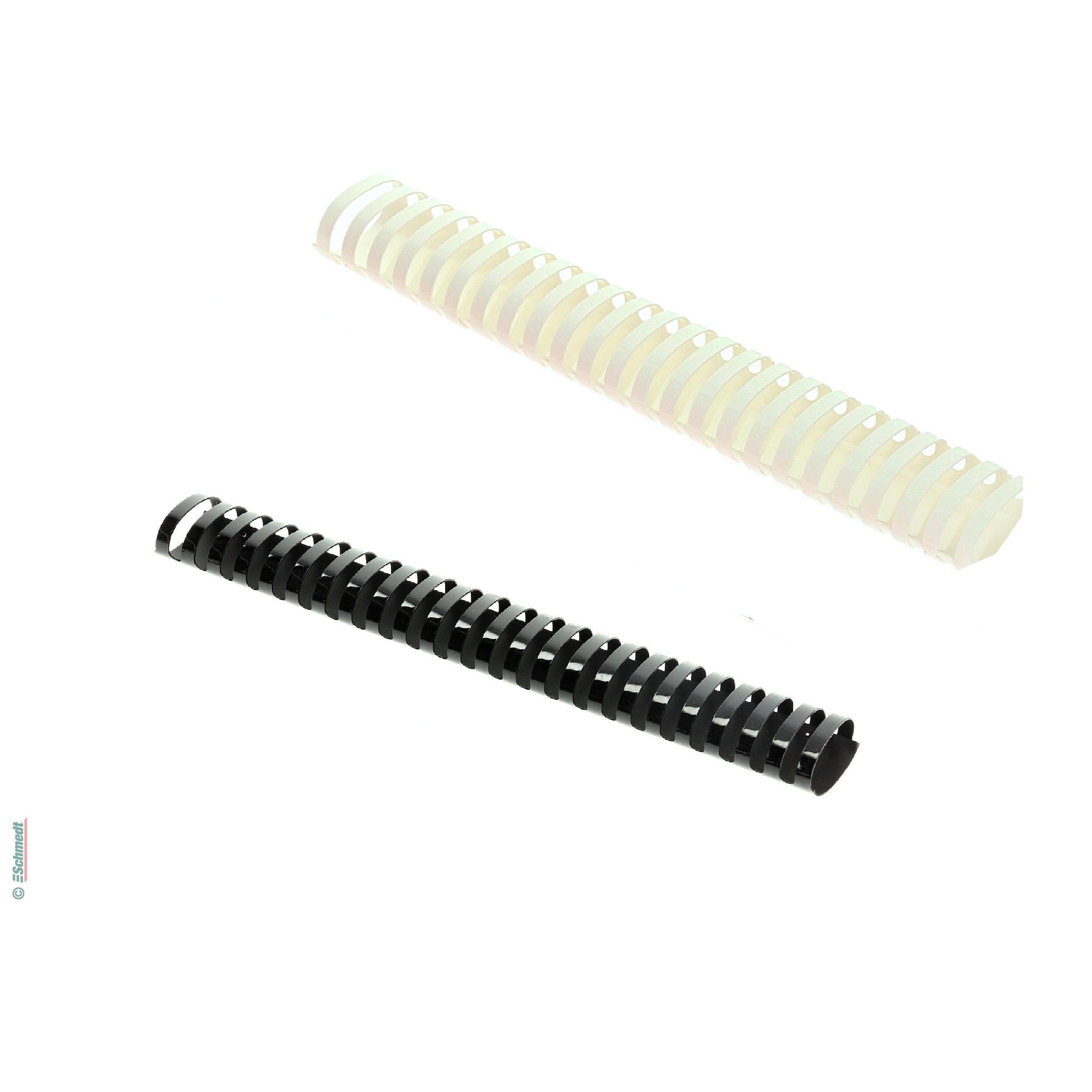 Canutillos de plástico - ovalado - Paso EUROP - 24 anillas - para DIN A4 - Aplicación: para el procesamiento en encuadernadoras de canutillo...