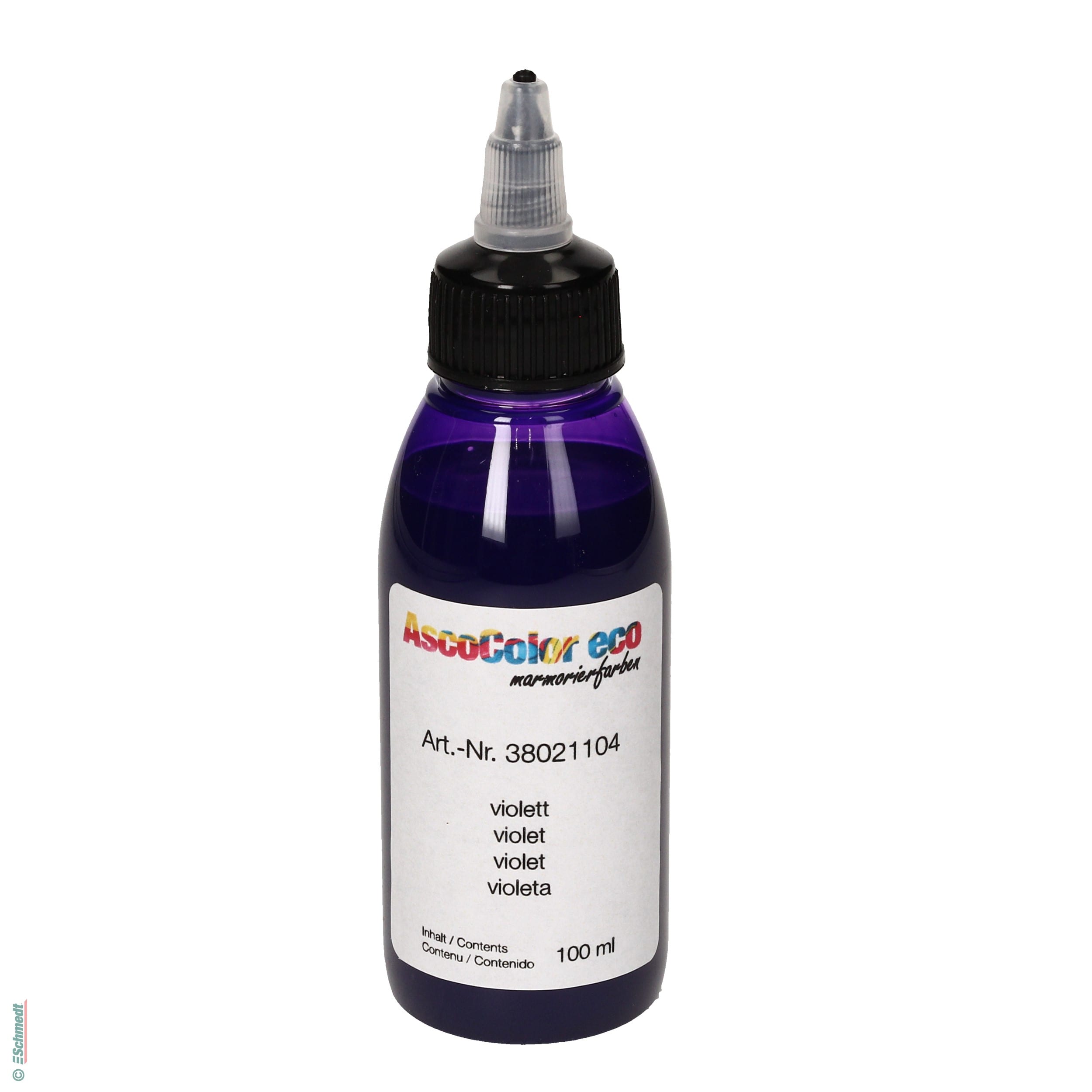 AscoColor eco - Pintura para marmolar - Color 104 - violeta - Contenido Botella / 100 ml - Aplicación: para crear sus propios papeles marmol...