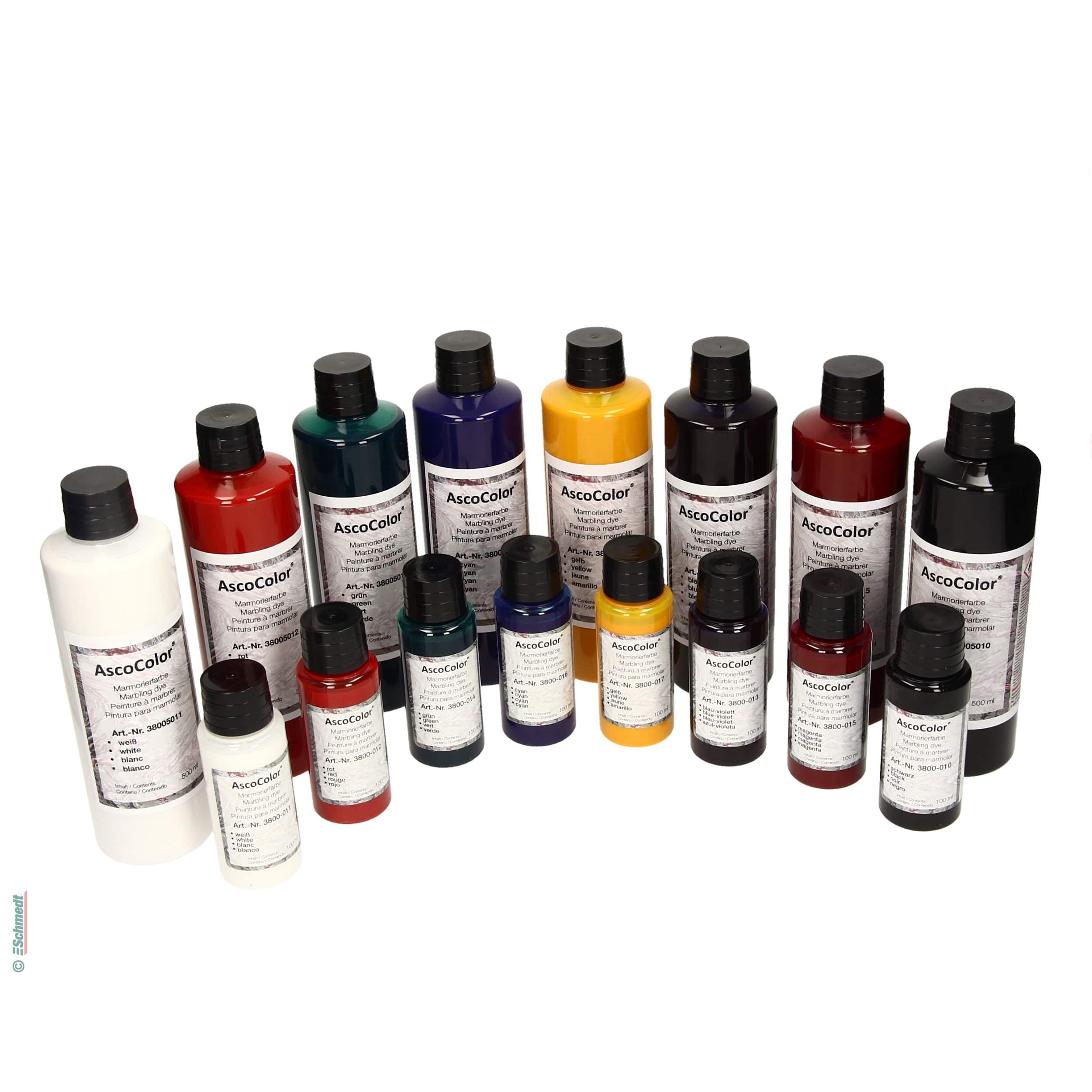 AscoColor® - Pintura para marmolar - pintura especial a base de aceite - Aplicación: para crear sus propios papeles marmolados... - imagen-1