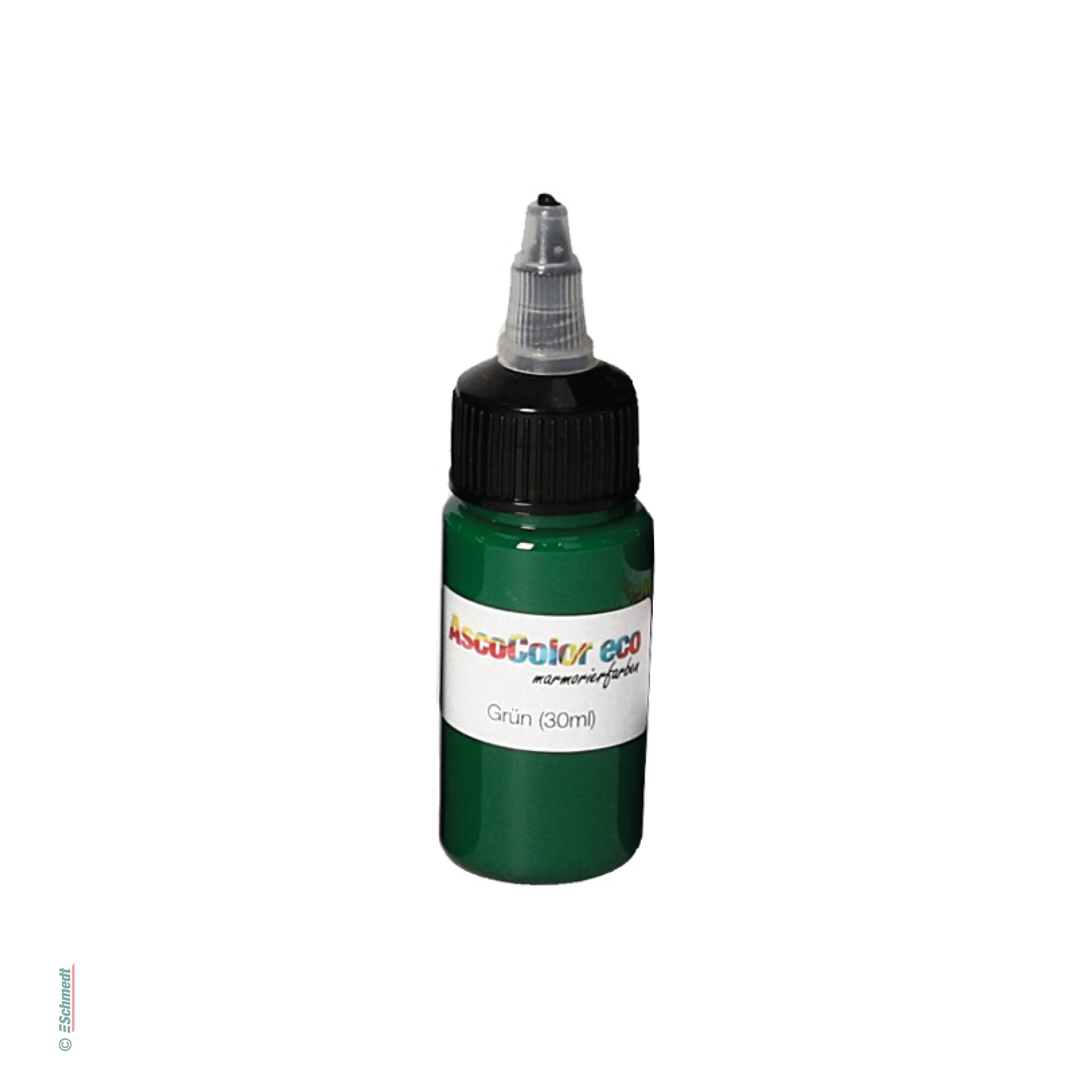 AscoColor eco - Pintura para marmolar - Color 107 - verde - Contenido Botella / 30 ml - Aplicación: para crear sus propios papeles marmolado...