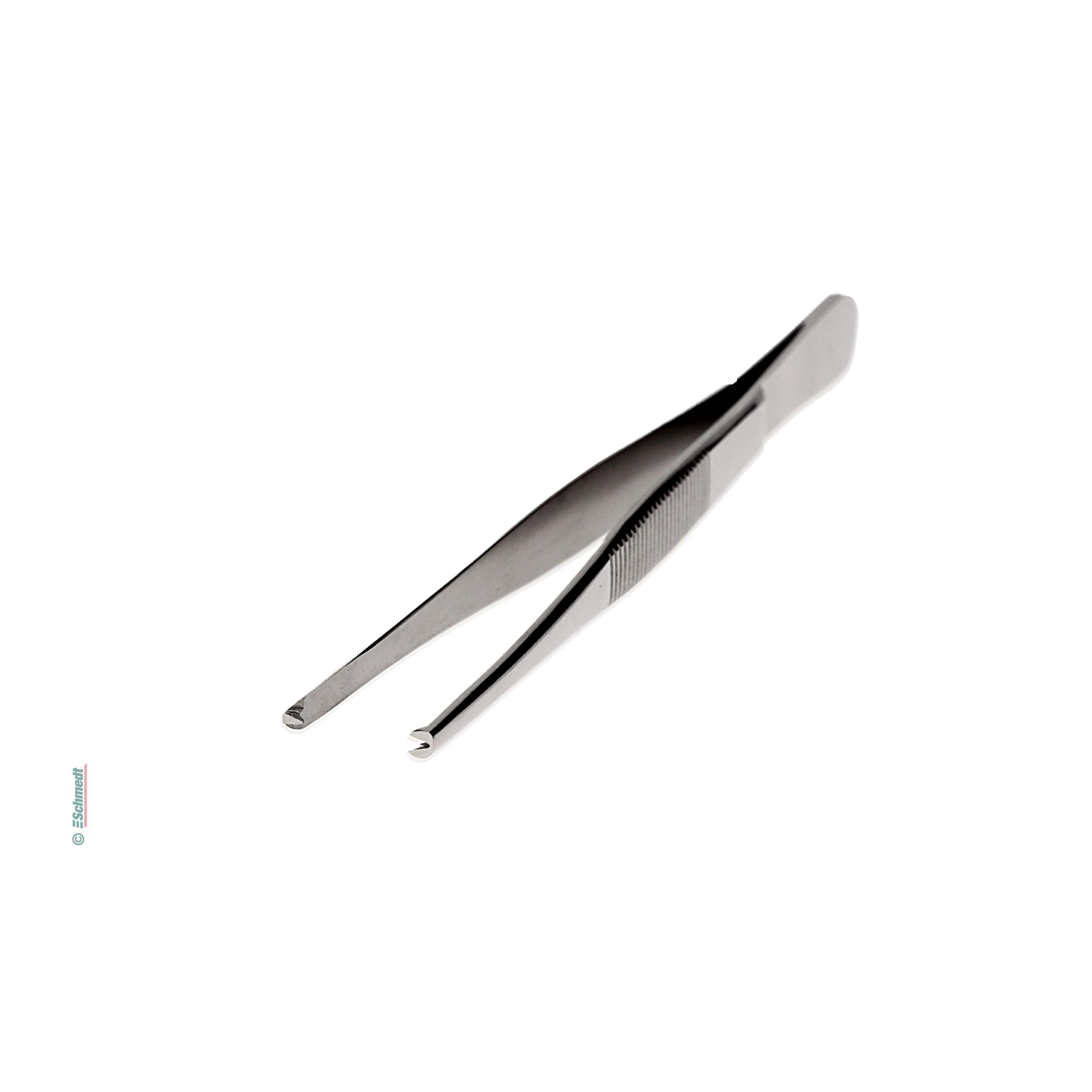 Pinzas con garfio - inoxidable (acero cromo) - Largo total: 130 mm - para suplementos, ajustes y manejo de piezas pequeñas... - imagen-1
