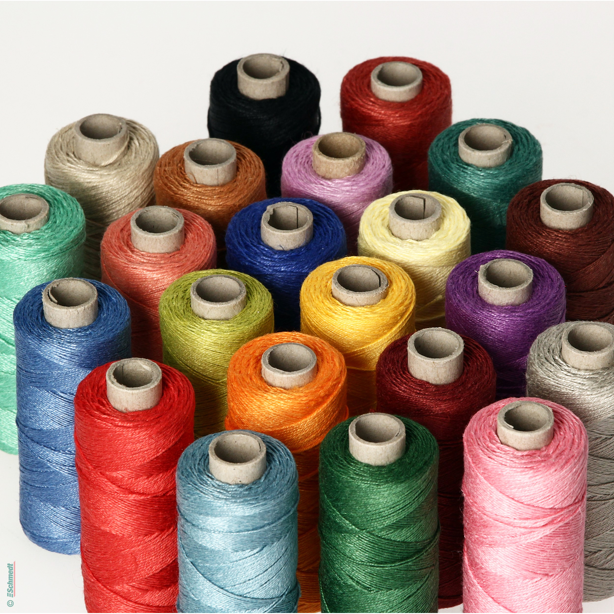 Hilo para coser a mano | de colores - de lino - Bobina de aprox. 25 g - para el cosido con hilo manual...